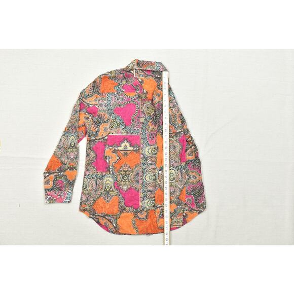 Chico's Womens Top Size Plus 1 Long Sleeve Button Top Multicolor Unique - Picture 5 of 8